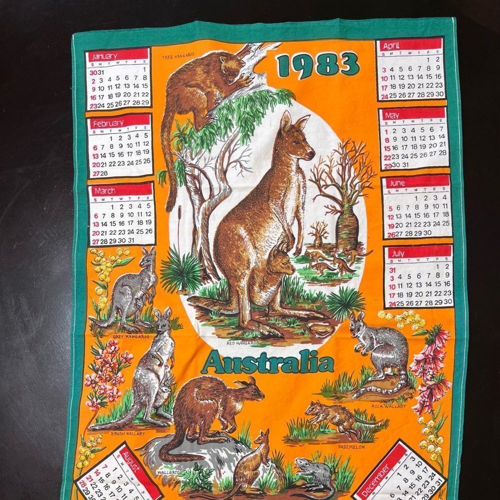 1983 Australian tea towel.  Vintage unused  